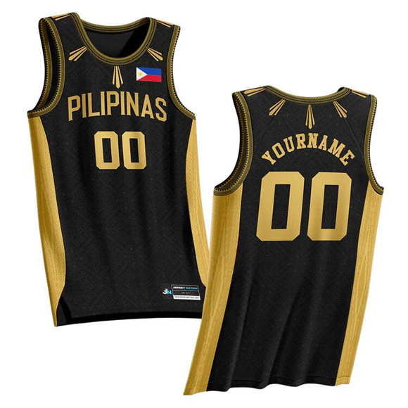 Men's Black Philippines 'Luzviminda' Active Player Custom Basketball Jersey